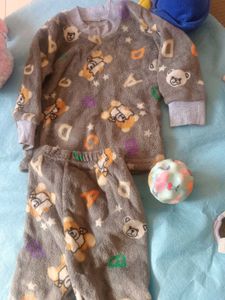 Cute Bear Print Pajama Set