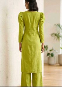 Brand new Stylish Green Kurta Set with Puff Sleeve