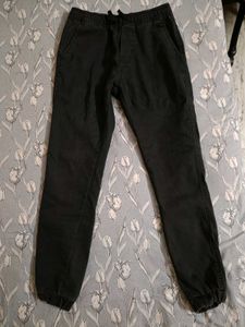 Black cargo trouser pant for men