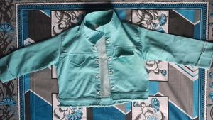 Boho Sea-Green Shrug & short jean