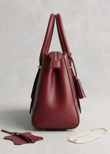 New Elegant Burgundy Handbag