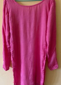 Stylish Pink Kurta with Patiala Pants &amp; Duppatta