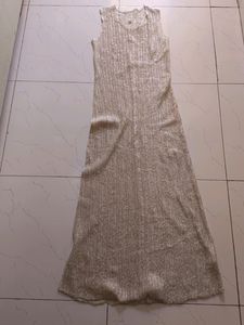 Sparkly Metallic Midi Dress