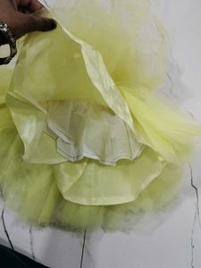 Adorable Yellow Party Dress Frock