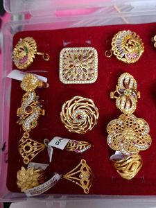 2 ring ka combo  Gold-Plated Jewellery Set