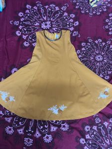 Yellow Embroidered Baby Girl Dress