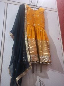 Yellow Embellished Dress