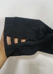 Elegant Grey Kurta with Golden Accents (free gift)