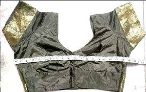 grey poly silk blouse