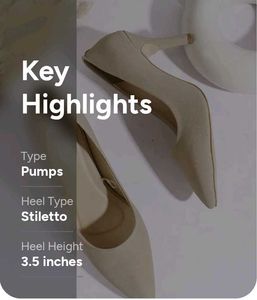 THE WHITE POLE -Beige Mid-Height Suede Pointed-Toe