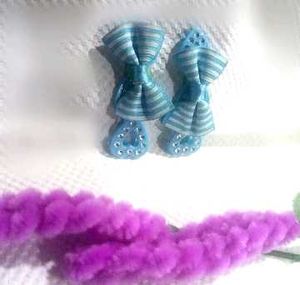 Cute Pink &Blue Bow Hair Clips