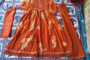 Beautiful Orange Kurta Set