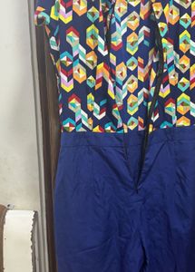 Colorful Geometric Print Jumpsuit
