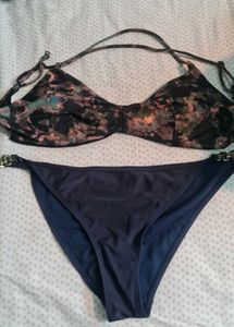 Sexy blue bikini set