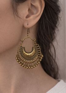 Bohemian gold polish Jhumka Earrings