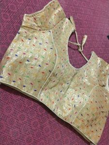 Sparkling Golden Embroidered Blouse