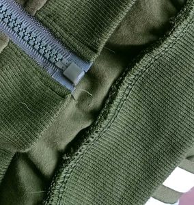 Sporty Olive Green Cropped Jacket