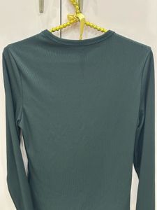 Ribbed Long Sleeve Henley Top