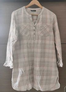 Chic Plaid Tunic Top