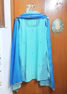 3piece Beautiful Blue &amp; Teal Kurta salwar set