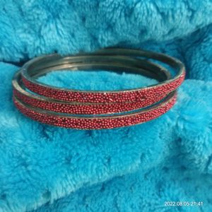 🔥🔥combo of three clr metal shining bangles