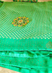 Green Saree With Blouse Piece