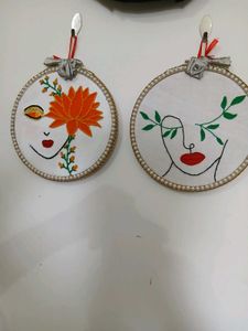 Handmade Embroidered Wall Art (Set of 2)