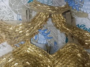 Sparkling Gold Embellished Party blouse