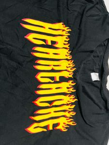 Black Flame Graphic Crop Top