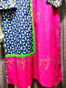 Stylish Pink Kurta with Geometric Print