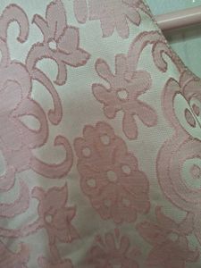 Elegant Pink Brocade Party Dress