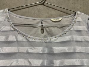 “Glacier”Striped Chiffon top💗