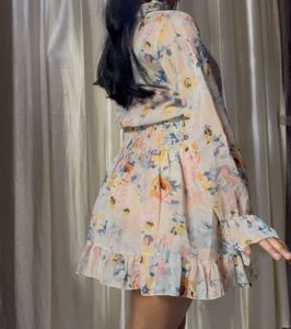 Korean floral print dress