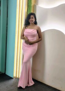 Elegant Pink Ruched Bodycon Dress