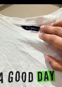 Graphic Print White T-Shirt