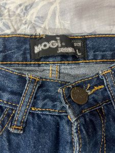 Distressed Blue Denim Jeans