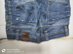 Mens Blue Damage Jeans