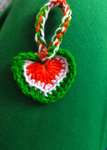 Independence day special Handmade Crocheted Heart