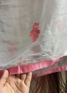 Elegant Pink Kurta Set with White Dupatta