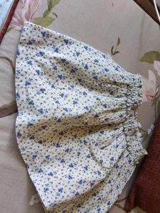Boho Floral Print Tiered Skirt