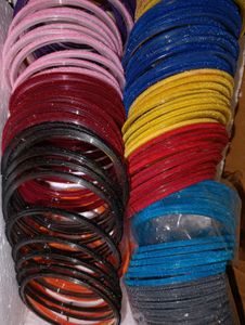 Sparkly glass Bangles Set - Multicolor