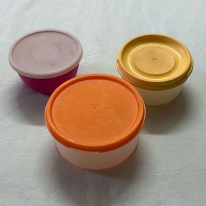 Set of 3 Vintage Food Storage Containers
