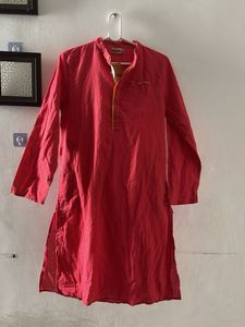 Boy’s Red Striped Kurta