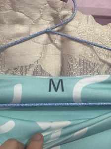 Aqua Blue Graphic Leggings