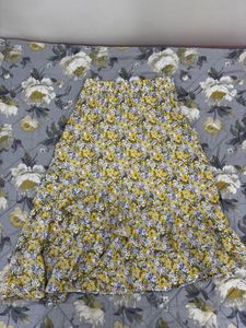 Floral Tiered Midi Skirt