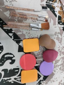 Sparkle Makeup Brush &amp; Sponge Set