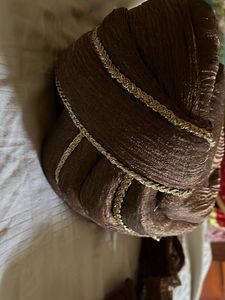 Turban and Dupatta with Gold Trim