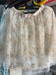 Sheer Floral Skirt-mini