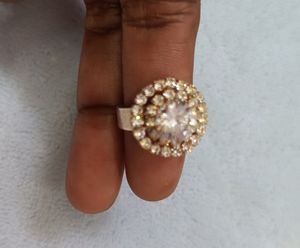 Imported Jewellery Set White Glittering Stone