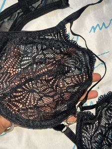Black Lace Bra